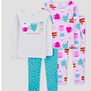 Carter's Just One You® Toddler Girls' 4pc Long Sleeve Pajama Set Size 5T